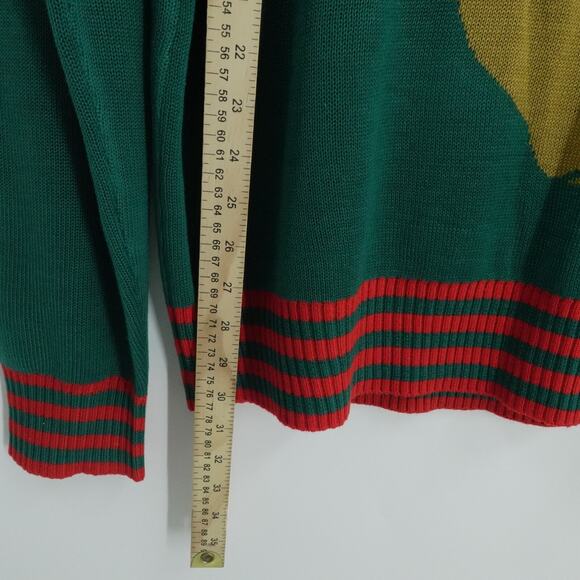 Tipsy Elves Ugly Christmas Sweater Mens Extra Large Green Deer Gains Funny - Picture 5 of 10